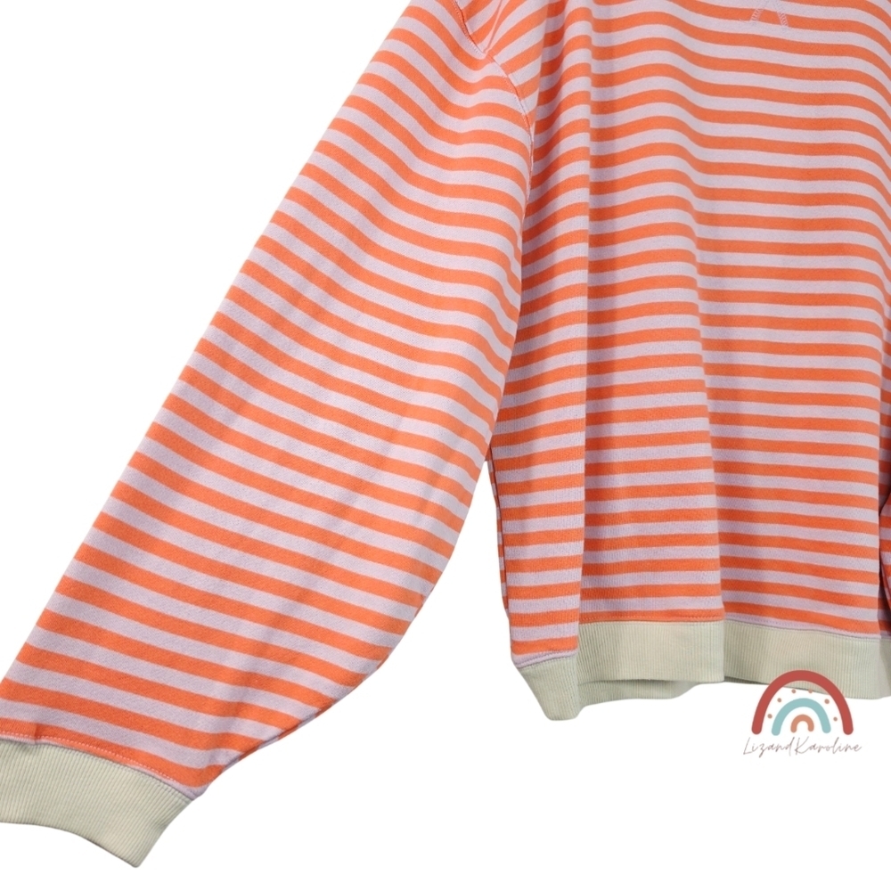 New! FP We The Free Classic Striped Oversized Crewneck in Orchid Combo - Picture 7 of 12